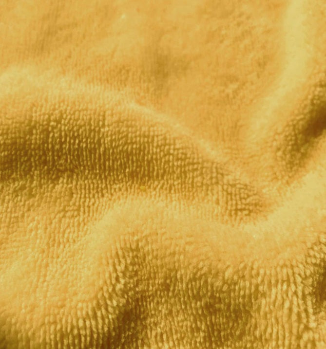 Coton Micro Eponge Bambou Moutarde | Laize 1m50
