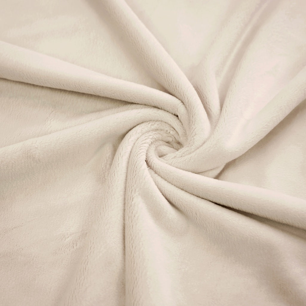 Coton Minky Lisse Beige Clair | Premium 380gr/m² | 1m x 1m60