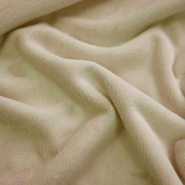 Tissu Minky Lisse Beige Sable | Premium | Laize 1m55