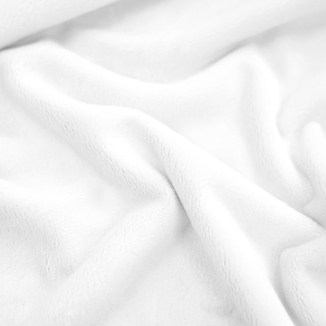 Tissu Minky Lisse Blanc | Premium | Laize 1m55