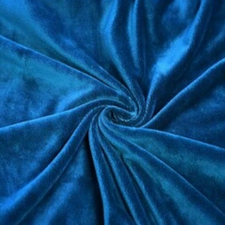 Coton Minky Lisse Bleu Victoria | Premium | 1m x 1m60