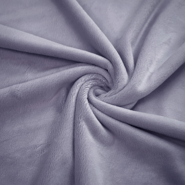 Tissu Minky Lisse Gris Nuage | Premium | Laize 1m55