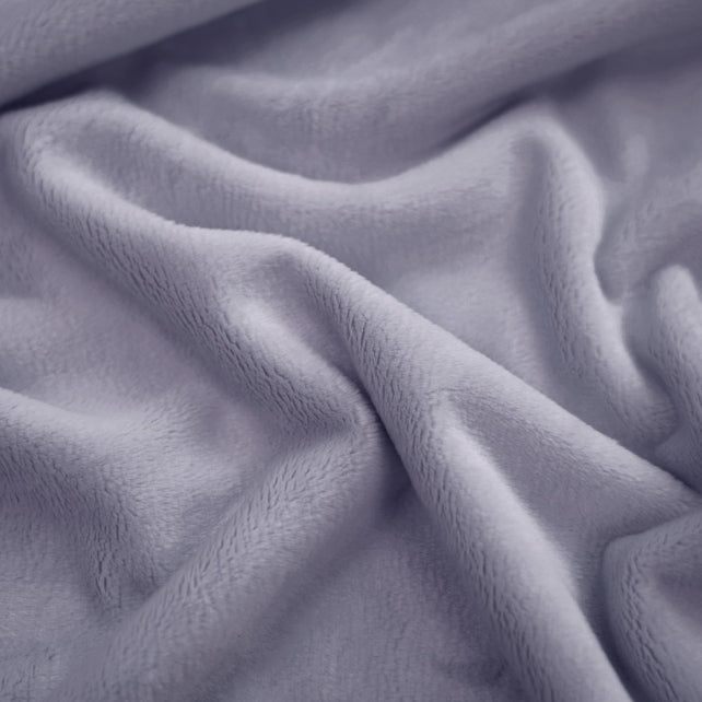 Tissu Minky Lisse Gris Nuage | Premium | Laize 1m55
