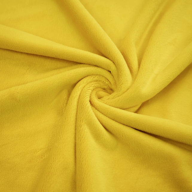Tissu Minky Lisse Moutarde | Premium | Laize 1m55