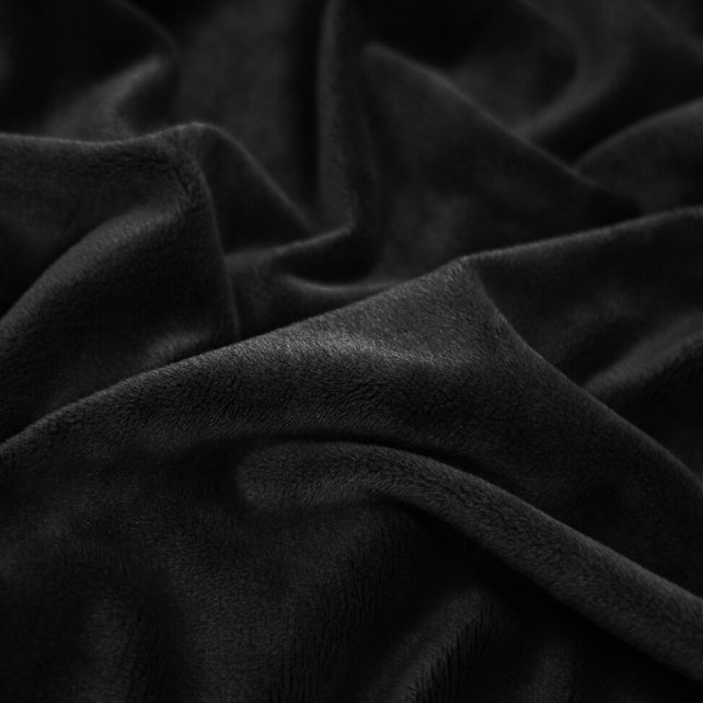 Tissu Minky Lisse Noir | Premium | Laize 1m55
