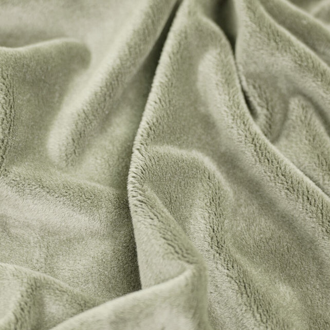Tissu Minky Lisse Olive Tidal | Premium | Laize 1m55