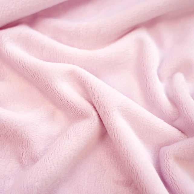Tissu Minky Lisse Rose Poudré | Premium | Laize 1m55