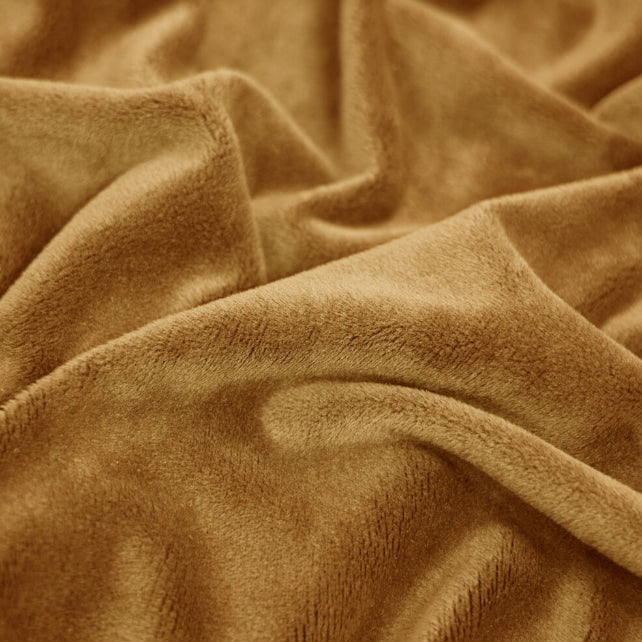 Tissu Minky Lisse Sucre Brun 380g/m² | Premium | Laize 1m55