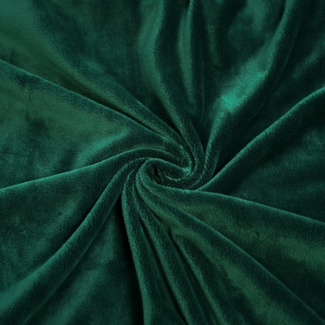 Tissu Minky Lisse Vert Bouteille | Premium | Laize 1m55