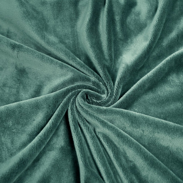 Tissu Minky Lisse Vert Jadeite | Premium | Laize 1m55