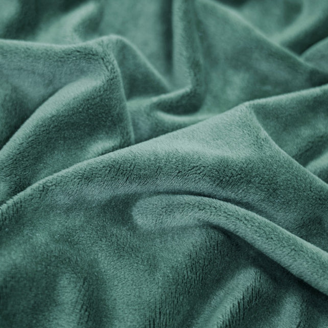 Tissu Minky Lisse Vert Jadeite | Premium | Laize 1m55