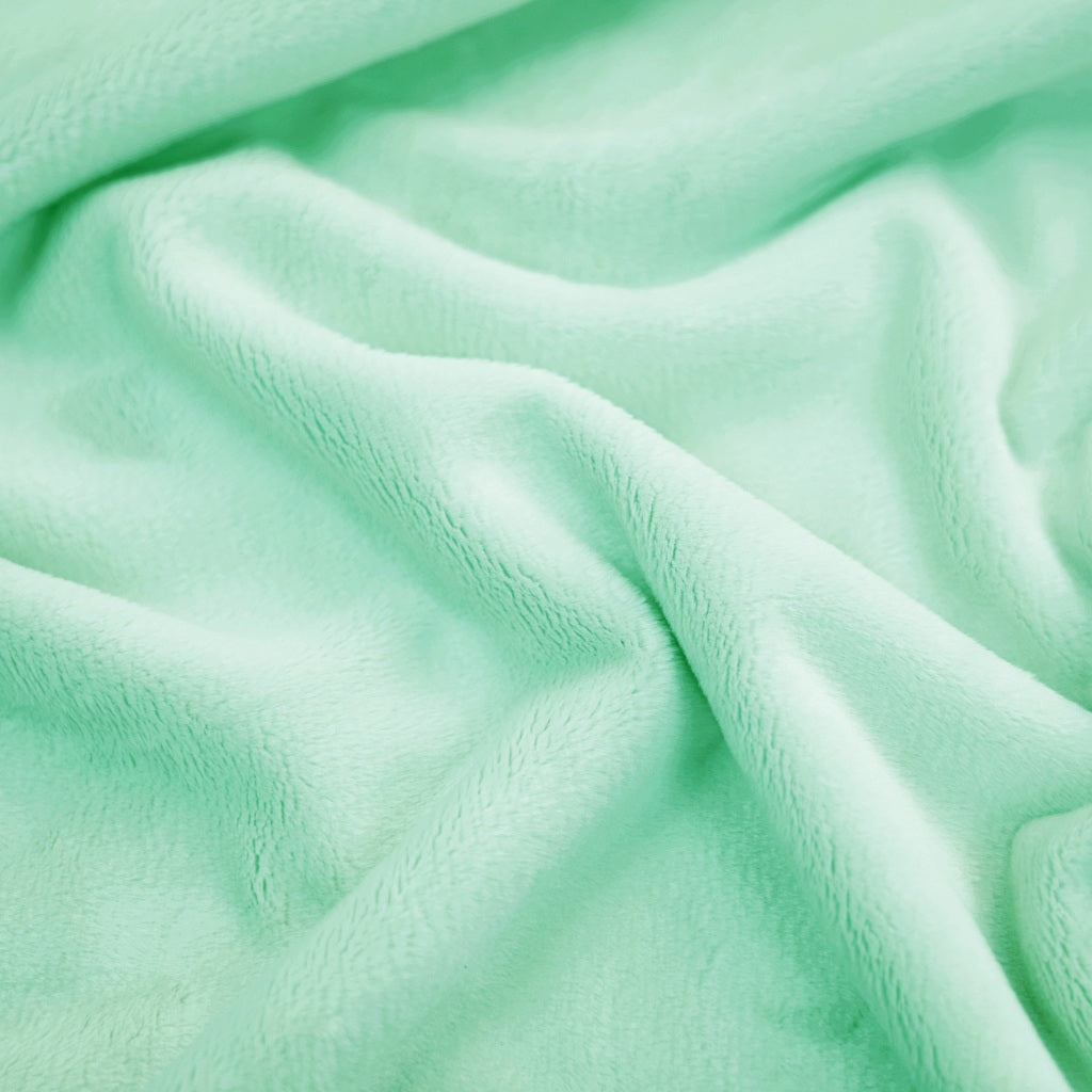 Coton Minky Lisse Vert Menthe | Premium | 1m x 1m60