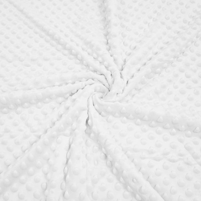 Tissu Minky A Pois Premium 380g/m² - Blanc