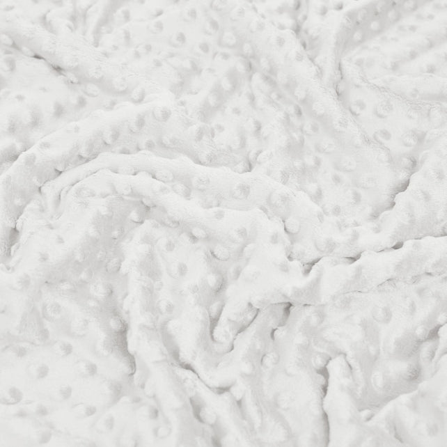 Tissu Minky A Pois Premium 380g/m² - Blanc