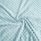 Tissu Minky A Pois Premium 380g/m² - Bleu Bébé