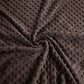 Tissu Minky A Pois Premium 380g/m² - Brun Cacao