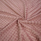 Tissu Minky A Pois Premium 380g/m² - Brun Cameo