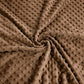 Tissu Minky A Pois Premium 380g/m² - Brun Noix de Coco Brûlée