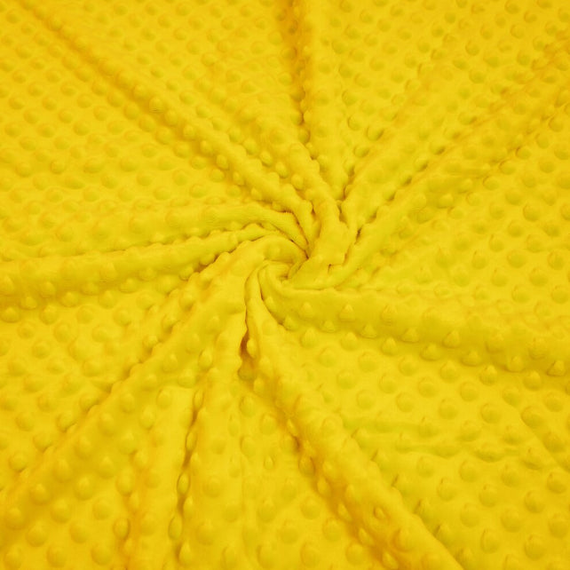 Tissu Minky A Pois Premium 380g/m² - Jaune Aspen Gold