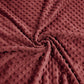 Tissu Minky A Pois Premium 380g/m² - Marsala