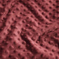 Tissu Minky A Pois Premium 380g/m² - Marsala
