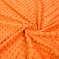 Tissu Minky A Pois Premium 380g/m² - Orange Nectarine