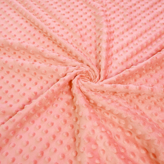 Tissu Minky A Pois Premium 380g/m² - Papaya
