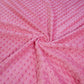 Tissu Minky A Pois Premium 380g/m² - Rose Pivoine Azalea