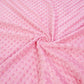 Tissu Minky A Pois Premium 380g/m² - Rose Bonbon