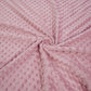 Tissu Minky A Pois Premium 380g/m² - Rose Fox