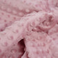 Tissu Minky A Pois Premium 380g/m² - Rose Fox