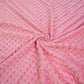 Tissu Minky A Pois Premium 380g/m² - Rose Fraise