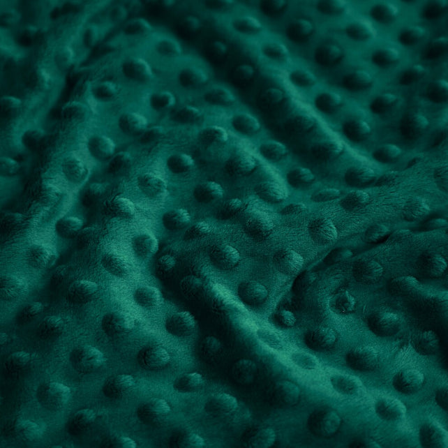 Tissu Minky A Pois Premium 380g/m² - Vert Bouteille