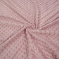 Tissu Minky A Pois Premium 380g/m² - Vieux Rose Pastel