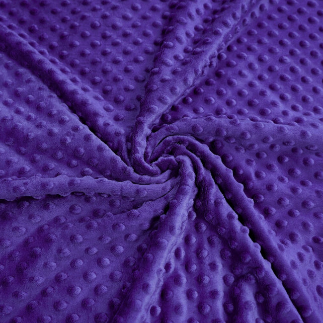 Tissu Minky A Pois Premium 380g/m² - Violet Passion