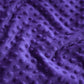 Tissu Minky A Pois Premium 380g/m² - Violet Passion