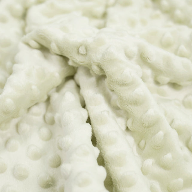 Tissu Minky A Pois Premium 380g/m² - Beige