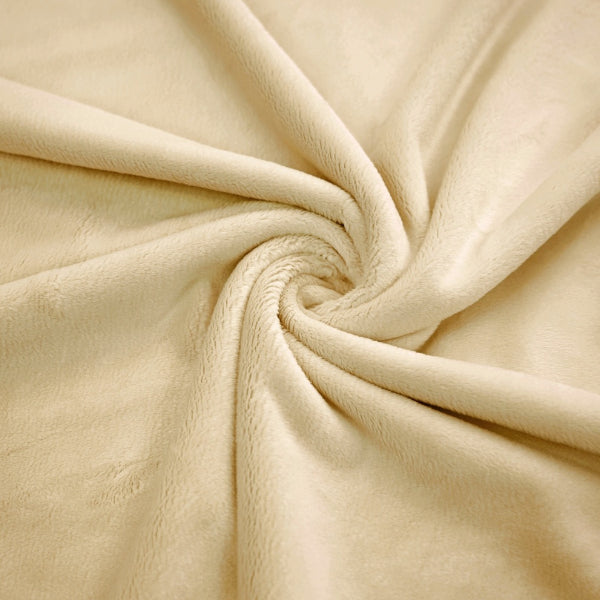 Coton Minky Lisse Crème Banane | Premium | 1m x 1m60