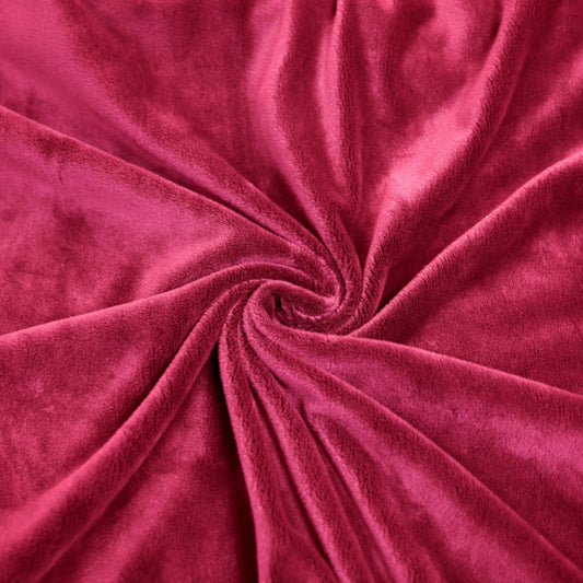 Tissu Minky Lisse Rose Cerise | Premium | Laize 1m55