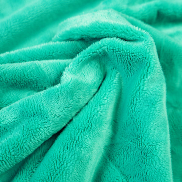 Tissu Minky Lisse Turquoise Light | Premium | 1m x 1m60