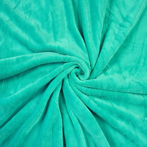 Tissu Minky Lisse Turquoise Light | Premium | 1m x 1m60