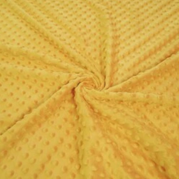 Tissu Minky A Pois Premium 380g/m² - Moutarde Spicy