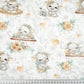 Petits Cochons Gris Fond Blanc | 1m x 1m60