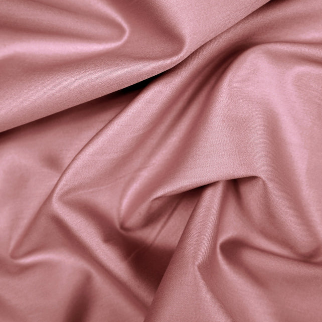 Tissu Satin 100% Coton Uni | Vieux Rose Antique