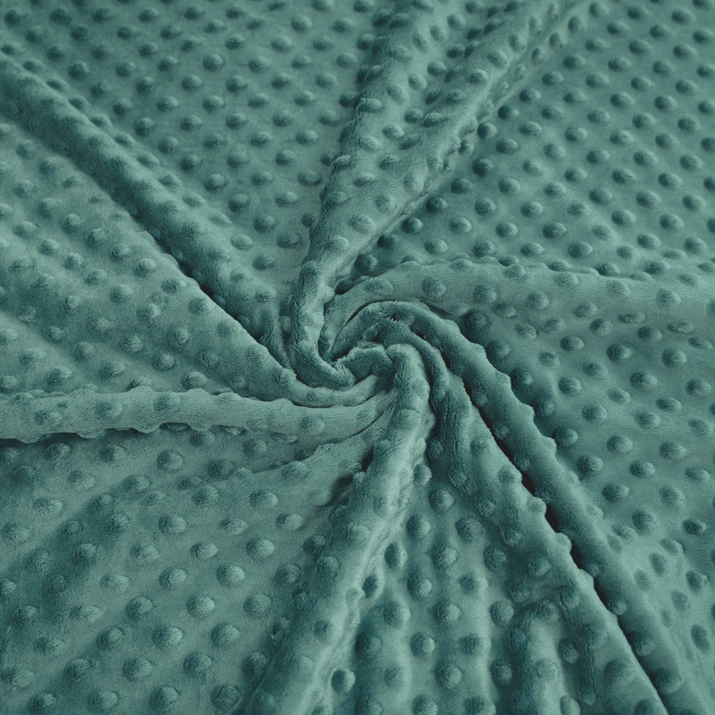 Tissu Minky A Pois Premium 380g/m² - Vert Jadeite