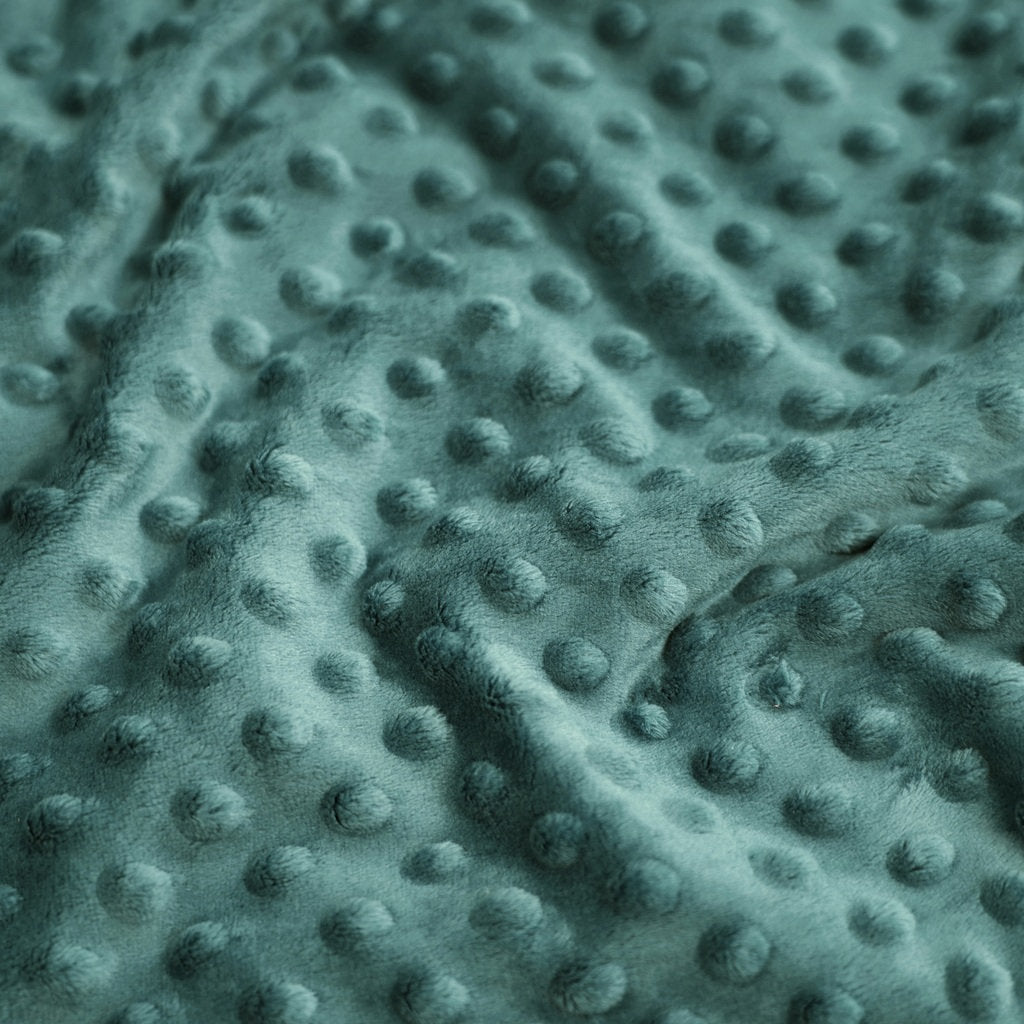 Tissu Minky A Pois Premium 380g/m² - Vert Jadeite