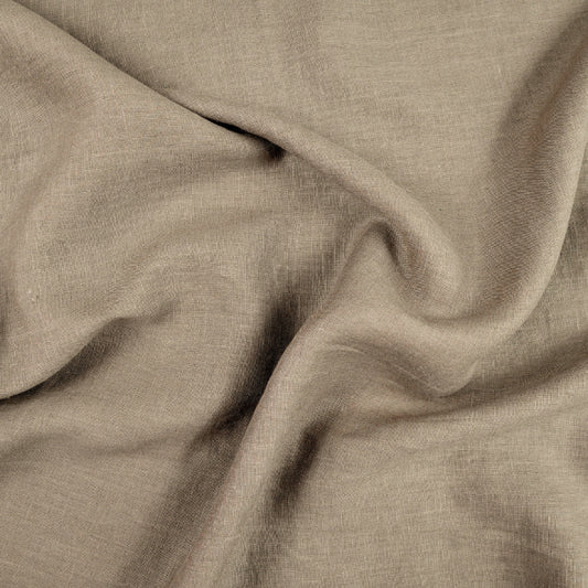 Tissu 100% Lin Lavé | Beige Foncé Stonewashed | 190gr/m² Laize 1m45