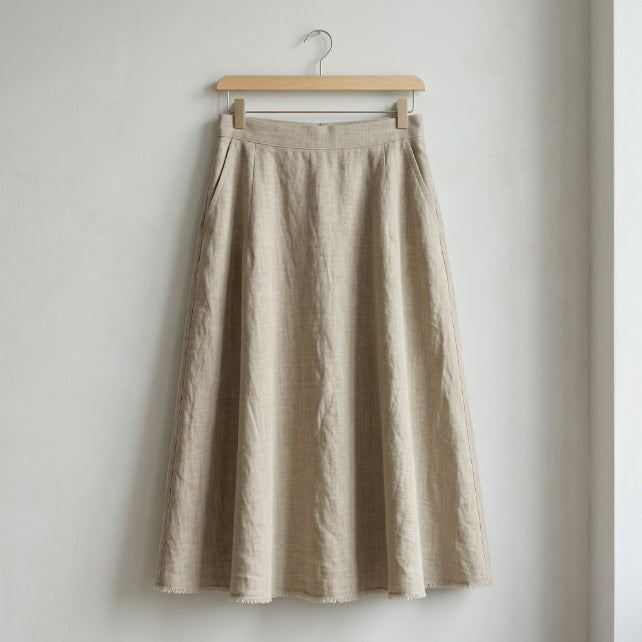 Tissu 100% Lin Lavé | Beige Foncé Stonewashed | 190gr/m² Laize 1m45