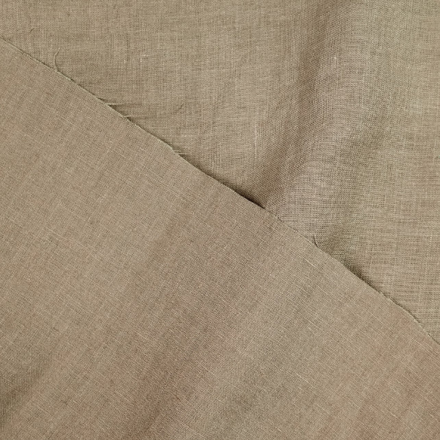 Tissu 100% Lin Lavé | Beige Foncé Stonewashed | 190gr/m² Laize 1m45