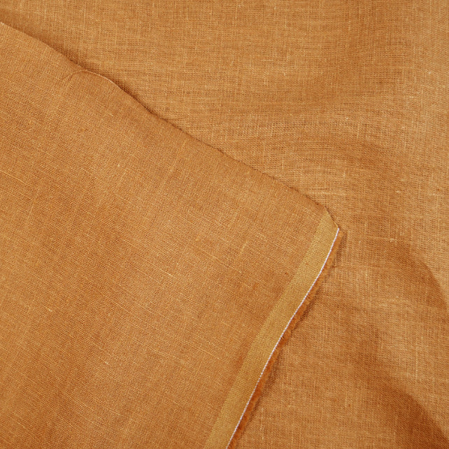 Tissu 100% Lin Lavé | Citrouille Stonewashed | 190gr/m² Laize 1m45
